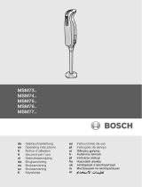 Bosch MSM7403/01 Instrukcja obsługi