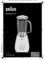 Braun Blender MX 2050 BLACK Instrukcja obsługi