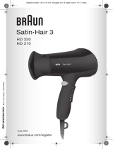 Braun HD330,  HD310,  Satin Hair 3 Instrukcja obsługi