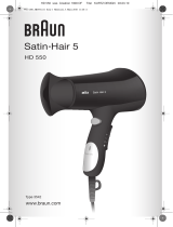 Braun HD 550 Satin Hair 5 Type 3542 Instrukcja obsługi