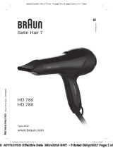 Braun HD 780,  HD 785,  Satin Hair 7 Instrukcja obsługi