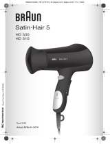 Braun HD530,  HD510,  Satin Hair 5 Instrukcja obsługi