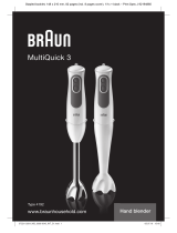 Braun MULTIQUICK 3 MQ3005 CREAM Instrukcja obsługi