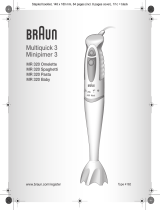 Braun MULTIQUICK 3 MR 320 SPAGHETTI Instrukcja obsługi