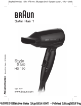 Braun Satin-Hair 1 HD 130 Instrukcja obsługi