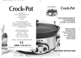 Crock-Pot SCVI600BS-I Instrukcja obsługi