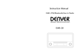 Denver DAB+ Retro Radio Instrukcja obsługi