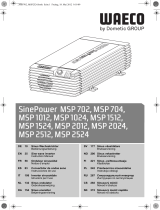 Dometic Waeco MSP702, MSP704, MSP1012, MSP1024, MSP1512, MSP1524, MSP2012, MSP2024, MSP2512, MSP2524 Instrukcja obsługi
