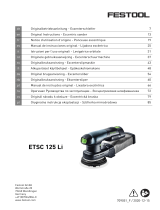 Festool ETSC 125 Li Eccentric Sander Instrukcja obsługi