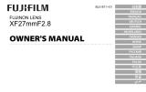 Fujifilm XF27mmF2.8 Instrukcja obsługi