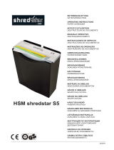 HSM Shredstar S5 Instrukcja obsługi