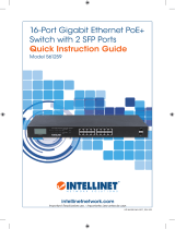 Intellinet 16-Port Gigabit Ethernet PoE  Switch with 2 SFP Ports and LCD Screen Instrukcja instalacji