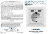 Intellinet 2-Port USB-A Wall Outlet and CEE 7/3 Socket with Faceplate Quick Instruction Guide