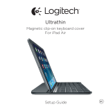 Logitech Ultrathin Magnetic clip-on keyboard cover for iPad Air Instrukcja instalacji