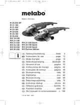 Metabo WX 21-230 Instrukcja obsługi
