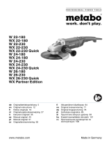 Metabo W 26-180 Instrukcja obsługi
