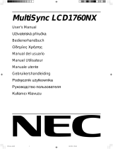 NEC MultiSync® LCD1760NX Instrukcja obsługi