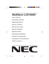 NEC MultiSync® LCD1850XBK Instrukcja obsługi