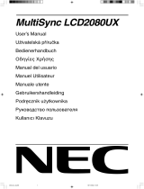 NEC MultiSync LCD2080UX Instrukcja obsługi