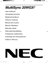 NEC MultiSync® 20WGX² Instrukcja obsługi
