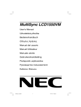 NEC MultiSync® LCD1550VMBK Instrukcja obsługi