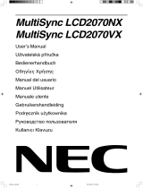 NEC MultiSync® LCD2070VX Instrukcja obsługi