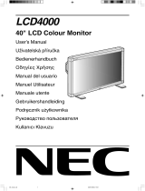 NEC NEC LCD4000 Instrukcja obsługi