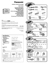Panasonic RQSX52 Instrukcja obsługi