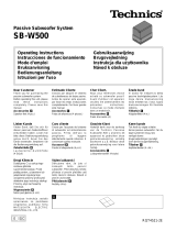 Panasonic SBW500 Instrukcja obsługi
