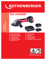 Rothenberger Angle grinder RO AG 8000 Instrukcja obsługi