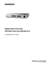 Siemens SISTORE AX4 Lite 250/100 V2.0 Instrukcja obsługi