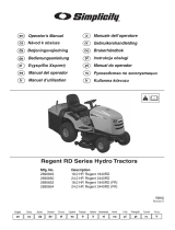 Simplicity Regent RD Series Instrukcja obsługi