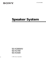 Sony SS-XG700 Instrukcja obsługi