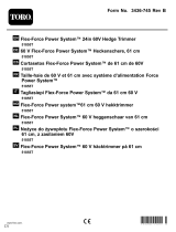 Toro Flex-Force Power System 24in 60V Hedge Trimmer Instrukcja obsługi