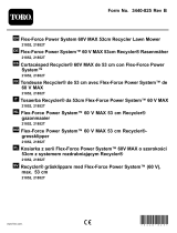Toro Flex-Force Power System 60V MAX 52cm Recycler Lawn Mower Instrukcja obsługi