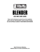 Vita-Mix Blender Instrukcja obsługi