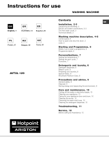 Hotpoint AVTXL 129 (EU)/HA Instrukcja obsługi