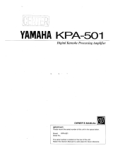 Yamaha KPA-501 Instrukcja obsługi