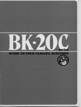 Yamaha Electone BK-20C Series Instrukcja obsługi