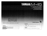 Yamaha M-45 Instrukcja obsługi