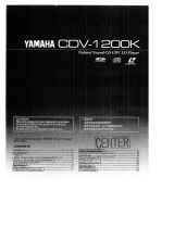 Yamaha CDV-1200K Instrukcja obsługi