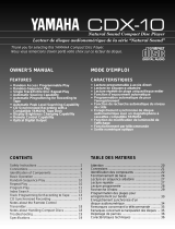 Yamaha CDX10 Instrukcja obsługi