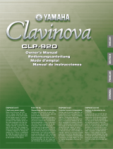 Yamaha Clavinova CLP-920 Instrukcja obsługi