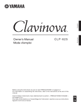 Yamaha CLP- 625 Clavinova Instrukcja obsługi