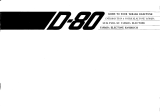 Yamaha D-80 Instrukcja obsługi