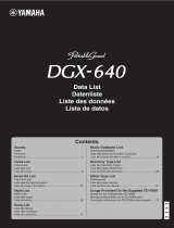 Yamaha DGX-640 Karta katalogowa