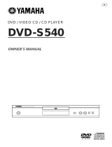 Yamaha DVD-S540 Instrukcja obsługi