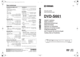 Yamaha DVD-S661 Instrukcja obsługi