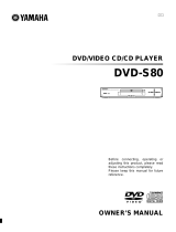 Yamaha DVD-S80 Instrukcja obsługi