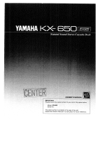 Yamaha KX-650 Instrukcja obsługi